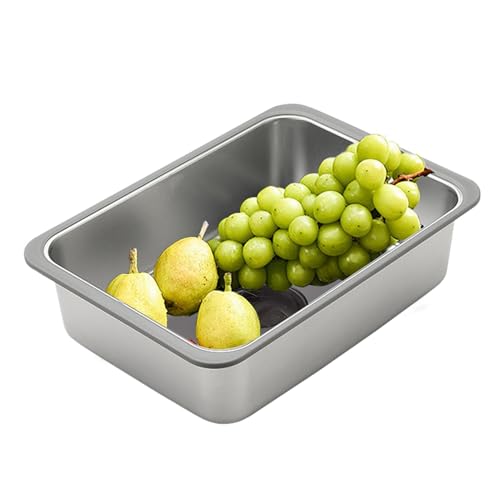 Küchenspüle mit Einzelbecken, Küchenspüle | Campingspüle aus Edelstahl für Arbeitsplatz mit Einzelbecken | Waschmaschinen-Nutzspüle, tragbare Bauernküchenspüle von Jingmiger