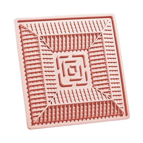 Langsamer Spender, Anti-Gluton-Futterstation mit Saugnäpfen, sichere Silikon-Futtermatte für Kätzchen innen und außen von Jingmiger