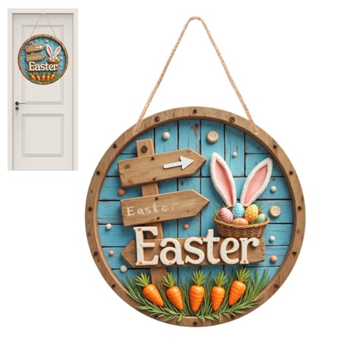 Ostereier, Holzschild für Türen - Cartoon Ostern Türschild Türschild | Wohnkultur in ?Alien Luft, Osterdeko für ?cian?, Garten, Landhaus, Fenster von Jingmiger