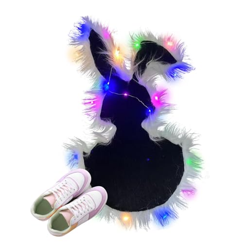 Osterhase Teppich mit ?????, Fußabstreifer als | Fussmatten mit Osterhase mit Sockelleisten? ??,22,4x12,4" Bunny Spring Kitchen Türmatte von Jingmiger