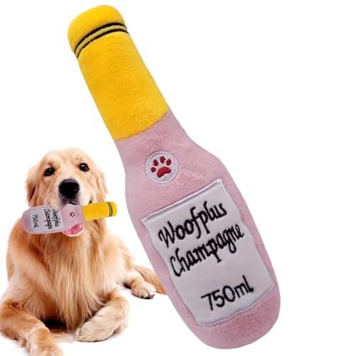 Quietschendes Hundespielzeug, Kauspielzeug aus Plüsch | Beißfeste und simulierte Plüschtiere in Bierform, interaktives Spielzeug für Hunde, plüschiges Kauspielzeug, Plüschspielzeug von Jingmiger