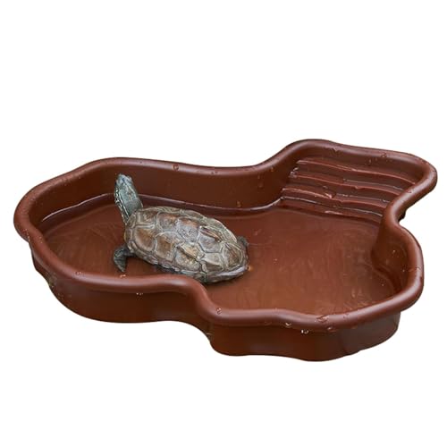 Schildkröten Futternapf, Schildkröten Wasserschale, Reptilien Badebecken Für Nahrung Und Wasser, Rutschfestes Reptilien Badebecken Für Schlange, Bartagamen, Schildkröte, Gecko von Jingmiger