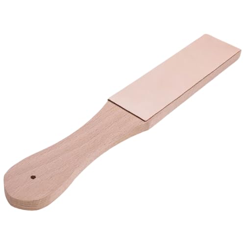 Schleifblock aus Leder, doppelseitiges Werkzeug mit ergonomischem Griff für Küchenmesser und Holzscheren Schleifblock aus Leder, doppelseitiges Werkzeug mit ergonomischem Griff für Küchenmesser und Holzscheren von Jingmiger