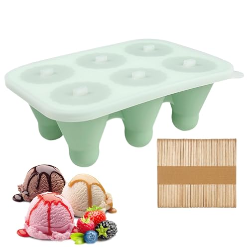 Silikon Popsicle Formen, Niedliche Popsicle Formen - Badminton Shape Ice Popsicle Maker mit Holzstab | Ice-cubes liefert Deckel, hausgemachtes Eis Hersteller, Silikon Eisschale von Jingmiger