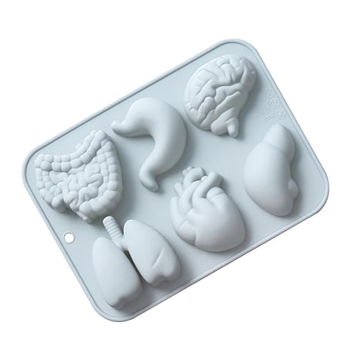 Silikonformen für große Organe, Körperorgane Formen - Herz-Kuchenform Gehirn | Simulation von 6 Hohlräumen, Fondant, Schokoladenkuchen, Süßigkeiten, Eisform Silikonformen für große Organe, Körperorgane Formen - Herz-Kuchenform Gehirn | Simulation von 6 Hohlräumen, Fondant, Schokoladenkuchen, Süßigkeiten, Eisform von Jingmiger