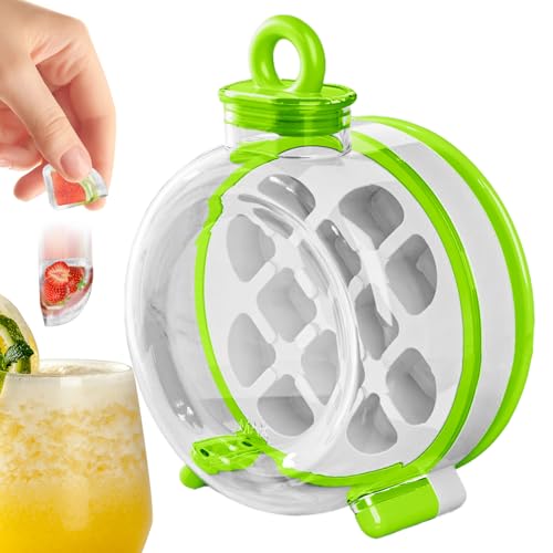 Thermosflasche mit Eiswürfelform – 2 in 1: Eiswürfelform und Thermosflasche, auslaufsicher für Hitzewelle – Picknick, Küche, Outdoor und den täglichen Gebrauch von Jingmiger