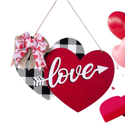 Türschild "Happy Valentine", Türschild zum Valentinstag | Retro Liebeskranz Schild | Retro Design Liebeskranz Design Doppelherz mit Schleife, Liebestür, c Türschild "Happy Valentine", Türschild zum Valentinstag | Retro Liebeskranz Schild | Retro Design Liebeskranz Design Doppelherz mit Schleife, Liebestür, c von Jingmiger
