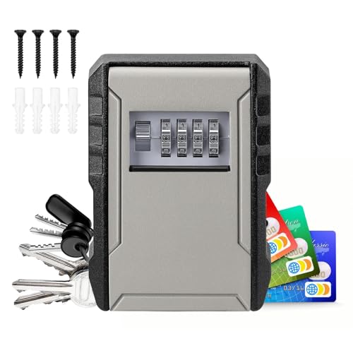 Wandhalter für Schlüsselkasten, Zahlenschloss | Zahlenschlossbox | Zahlenschlossbox | Zahlenschloss | Abnehmbare Wand-Zahlenschlossbox | Sicherheitsschloss Box 12x8 von Jingmiger