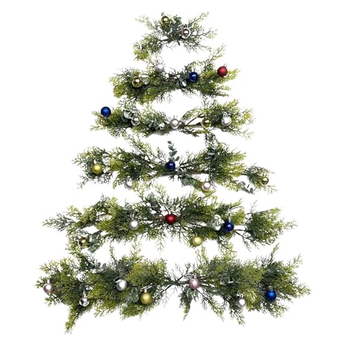 Wandmontierter Weihnachtsbaum, Tannenbaum Zum Aufhängen Weihnachtsdeko Mit Glocken, Flache Weihnachtsbaumgirlande Für Die Wand, Wanddekoration Im Innenbereich Wandmontierter Weihnachtsbaum, Tannenbaum Zum Aufhängen Weihnachtsdeko Mit Glocken, Flache Weihnachtsbaumgirlande Für Die Wand, Wanddekoration Im Innenbereich von Jingmiger