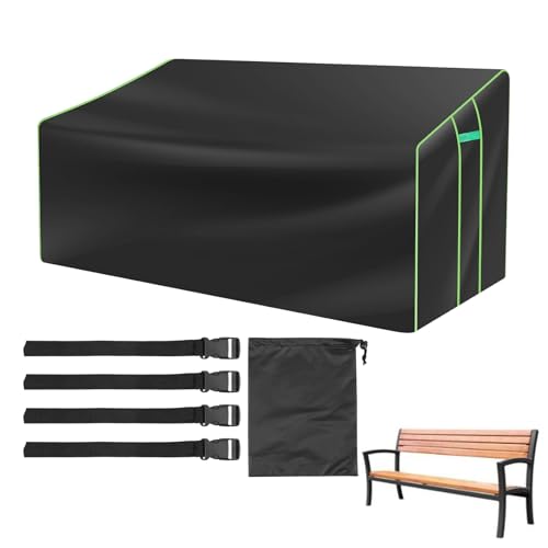 Wasserdichte Abdeckung Für Sitzbank | Wetterfeste Abdeckhaube,2-Sitzer Robuste Garten Sitzbank Abdeckung | Für Pflege Terrasse Garten Couch Sofa Möbel von Jingmiger