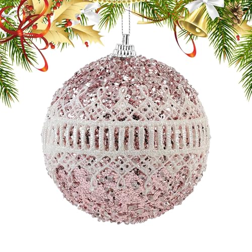 Weihnachtsbaum Schmuck - 8cm zum Aufhängen unzerbrechliche Christbaumkugeln | Weihnachtsdekoration und Partygeschenke | für Wohnung, Zuhause, Schulen, Studentenwohnheim, Büro, Feier, Fotografie von Jingmiger