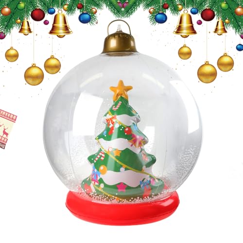 Weihnachtskugel,Beleuchtete 90 cm Weihnachtskugel - Polyvinylchlorid Deko für Außen Innen Winter Festtage Festliche Weihnachtsdekoration von Jingmiger