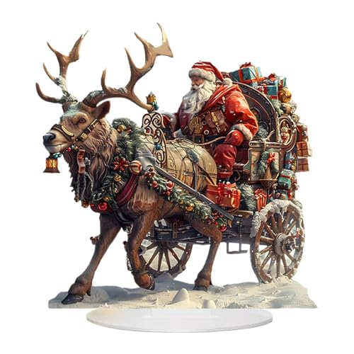 Weihnachtsmann-Schlitten-Ren-Figur,Weihnachtsmann im Schlitten-Figur | 2D-Acryl-Winter-Weihnachtsmann-Schlitten mit Rentieren-Figur - Schlitten-Rentier-Figur für Urlaubsdekoration, Winter Weihnachtsmann-Schlitten-Ren-Figur,Weihnachtsmann im Schlitten-Figur | 2D-Acryl-Winter-Weihnachtsmann-Schlitten mit Rentieren-Figur - Schlitten-Rentier-Figur für Urlaubsdekoration, Winter von Jingmiger