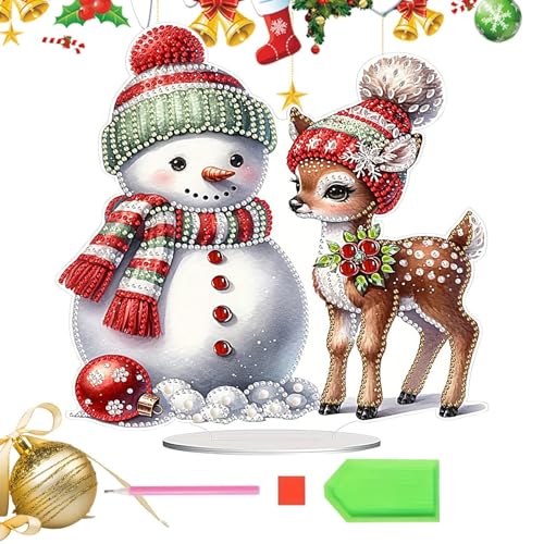 Weihnachtsschneemann Strass Tischkunst Kits Tischdekoration Kunst Strass Schneemann Handwerk Handwerk Handwerk Strass Sp Form von Jingmiger