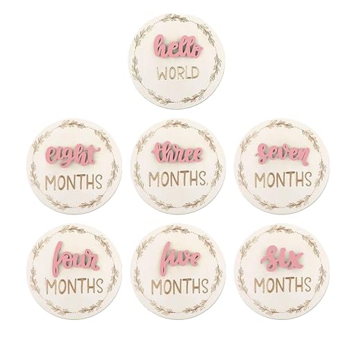 Zeichen des Wachstums Baby | Monatlicher 3D-Fotomarker, 7-teilig – Dekoration & Fotozubehör, wiederverwendbar, Geburtskarten aus Holz für Schlafzimmer Wohnzimmer Zeichen des Wachstums Baby | Monatlicher 3D-Fotomarker, 7-teilig – Dekoration & Fotozubehör, wiederverwendbar, Geburtskarten aus Holz für Schlafzimmer Wohnzimmer von Jingmiger