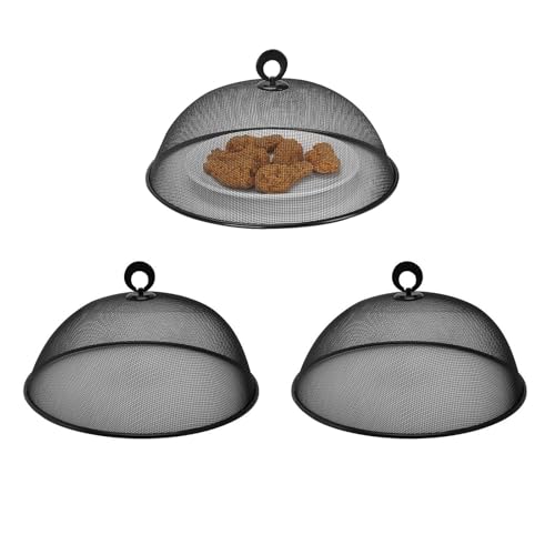 Fliegenschutz Abdeckhaube, 3 Stück Metall Abdeckhauben für Lebensmittel, 27cm Rund O-bst Fliegenhaube, Abdeckung Teller Fliegen, Lebensmittel Abdeckung für Küche Camping Picknicks Partys Grillen Fliegenschutz Abdeckhaube, 3 Stück Metall Abdeckhauben für Lebensmittel, 27cm Rund O-bst Fliegenhaube, Abdeckung Teller Fliegen, Lebensmittel Abdeckung für Küche Camping Picknicks Partys Grillen von Jingyash