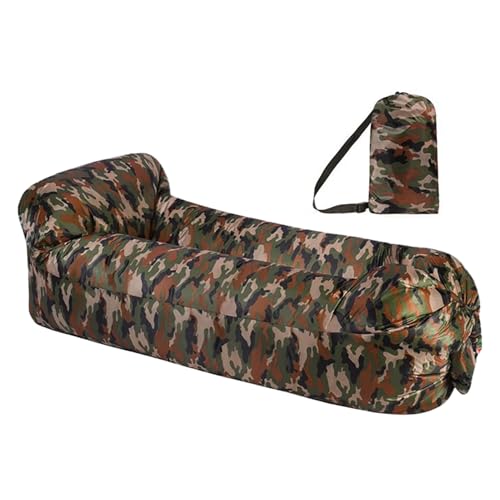 Jingyash Aufblasbare Couch,Aufblasbarer Lounger Mit Sesselauflage | Kratzfester Camping Schlafsessel Für Reisen Picknick Und Outdoor von Jingyash