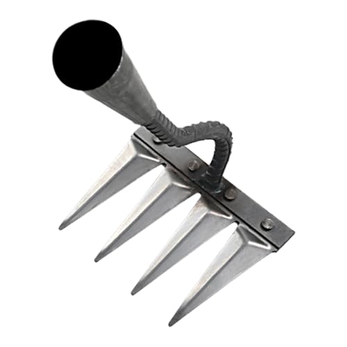 Jingyash Handwerkzeug, Gartenklauenwerkzeug,Gärtner Rake Multitooth Manual Unsterers - Mehrzweck -Grasentfernerwerkzeug Hand Unkraut für den Innenhof im Hinterhof Rasen von Jingyash