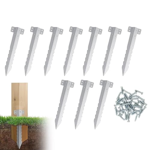 Jingyash Hochbeet Eckverbinder | 10 Stück Bahnschwellen Verbinder Für Den Gartenbau - Stabile Metallstütze für Stützmauer Rasenkante und Beetumzäunung mit Unterstützung von Jingyash