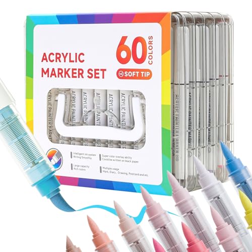 Jingyash Malstifte Zum Ausmalen - Künstlerstift-Set | 60 Farben Malset Für Erwachsene Für Holz Glas Stoff Kunstprojekte Jingyash Malstifte Zum Ausmalen - Künstlerstift-Set | 60 Farben Malset Für Erwachsene Für Holz Glas Stoff Kunstprojekte von Jingyash