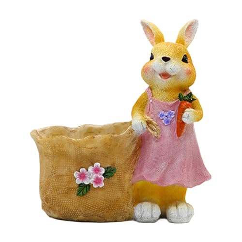 Jingyash Netter Pflanzgefäß, Tierpflanzer - Bunny Pot Ostern Pflanzer - 20 cm/7,8 Zoll Cartoon Spring Blumentopf, Tier Succulents Halter für die Osterdekoration von Jingyash