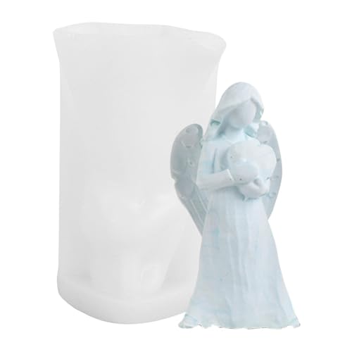 Kerzenformen Silikon Engel, 3D Engel Silikonformen Gießformen Kerzenform Kerzen Formen Silikon, Wiederverwendbare Silikonform für Seife, Duftkerze, Fondant Kuchen Deko, Schokolade, Kunsthandwerk von Jingyash