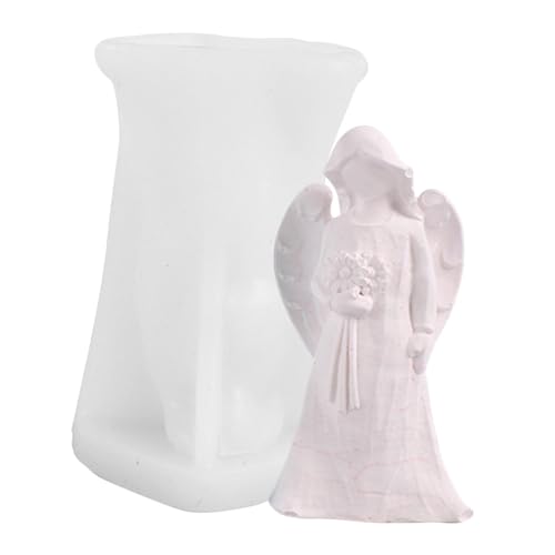 Kerzenformen Silikon Engel, 3D Engel Silikonformen Gießformen Kerzenform Kerzen Formen Silikon, Wiederverwendbare Silikonform für Seife, Duftkerze, Fondant Kuchen Deko, Schokolade, Kunsthandwerk von Jingyash