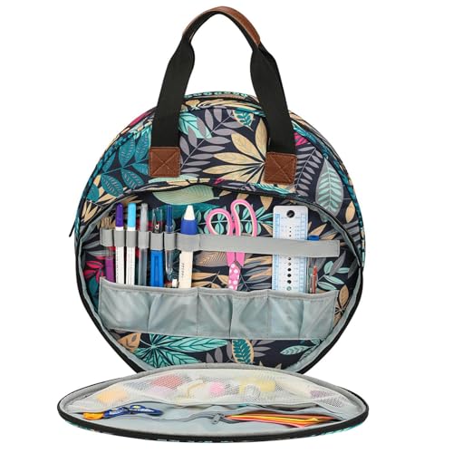 Stickerei Set Tasche, Stick Projekttasche mit Fächern und Taschen, Stickwerkzeuge Aufbewahrungstasche, Stickzubehör Tasche, Tragbare Basteltasche für Stickerei-Kits und Kreuzstich-Kits-Werkzeuge Stickerei Set Tasche, Stick Projekttasche mit Fächern und Taschen, Stickwerkzeuge Aufbewahrungstasche, Stickzubehör Tasche, Tragbare Basteltasche für Stickerei-Kits und Kreuzstich-Kits-Werkzeuge von Jingyash