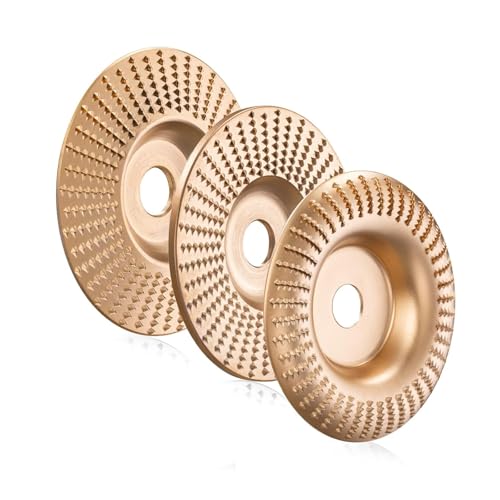Jingyingtt Verbessertes 3-teiliges Schleifscheiben-Set for Schnitzen und Formen von Holz for Winkelschleifer, 5/8 Zoll Innendurchmesser, 4 Zoll Größe Jingyingtt Verbessertes 3-teiliges Schleifscheiben-Set for Schnitzen und Formen von Holz for Winkelschleifer, 5/8 Zoll Innendurchmesser, 4 Zoll Größe von Jingyingtt