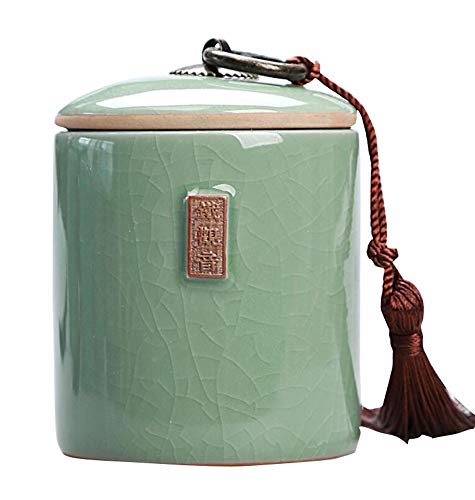 Jingyun Japanisches traditionelles Teedose-Keramik-Tee-Kanister-Tee-Glas-Ausgangsverzierung B05 von Jingyun