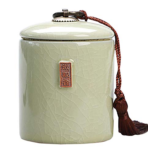 Jingyun Japanisches traditionelles Teedose-Keramik-Tee-Kanister-Tee-Glas-Ausgangsverzierung B06 von Jingyun