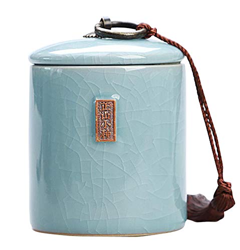 Jingyun Japanisches traditionelles Teedose-Keramik-Tee-Kanister-Tee-Glas-Ausgangsverzierung B10 von Jingyun
