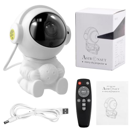 Jinlaili Astronaut Projektor LED, Galaxie Sternenhimmel Projektor 360°Rotation, Galaxy Projektor Nachtlicht mit Fernbedienung, Sternlichtprojektor Lampe, Sternenprojektor Geschenk Kinder Erwachsene von Jinlaili