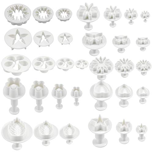Jinlaili Fondant Ausstecher Set, 33 Stück Fondant Ausstechformen, Ausstecher fur Fondant, Herz Blumenblatt Schmetterling Stern Gänseblümchen Form DIY Dekorieren Schimmel Werkzeuge Set Jinlaili Fondant Ausstecher Set, 33 Stück Fondant Ausstechformen, Ausstecher fur Fondant, Herz Blumenblatt Schmetterling Stern Gänseblümchen Form DIY Dekorieren Schimmel Werkzeuge Set von Jinlaili