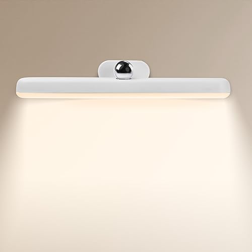 Jinlaili Unterbauleuchte LED Touch Dimmbar, 3 Lichtfarben, 2W 1600mAh Wiederaufladbare Magnetische Lichtleiste mit Schwenkbare Basis und USB-Kabel, LED Schrankbeleuchtung für Spiegel, Schrank, Küche von Jinlaili