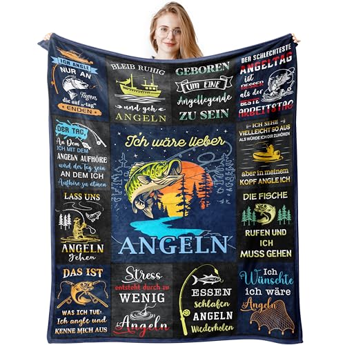 Jinmaple Angeln, Fishing, Geschenke für Angler, Angeln Geschenk, Geschenk für Angler, Angler Geschenk, Angler Geschenke für Männer, Geschenk Angler, Angel Geschenke für Männer Decke 150x200CM von Jinmaple