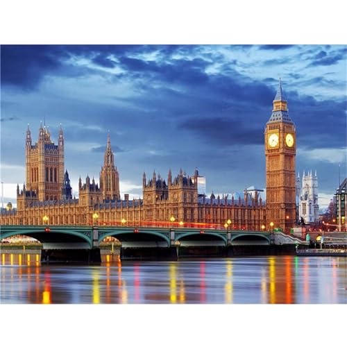 Londons Big Ben Diamond Painting Set,5D DIY Diamant Painting Bilder Voller Rundbohrer Kristall Stickerei Kreuzstich Kunsthandwerk Home Schlafzimmer Büro Wand Dekoration,30x50cm Londons Big Ben Diamond Painting Set,5D DIY Diamant Painting Bilder Voller Rundbohrer Kristall Stickerei Kreuzstich Kunsthandwerk Home Schlafzimmer Büro Wand Dekoration,30x50cm von Jinmer