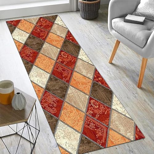 Jinnrug Moderner schmaler Läuferteppich, weicher, kurzfloriger, Rutschfester Bodenteppich für den Eingangsbereich, 60cm/70cm/80cm/100cm breit, für den Innenbereich, Wohnzimmer(70×100cm) von Jinnrug
