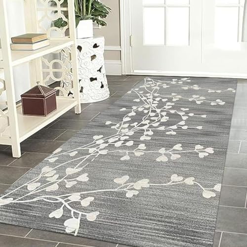 Läufer Teppich Flur Teppichläufer, Schmaler Eingangsbereich Weicher, Rutschfester, leicht zu reinigender Schlafzimmer(80×250cm) von Jinnrug