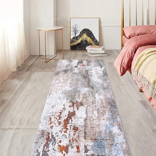 Moderner Läufer für den Flur, 60cm/70cm/80cm/100cm breit, Korridor-Teppich für Eingangsbereich, Küche, Esszimmer, Büro, Boden, rutschfeste Matte, Fußmatte(60×400cm) von Jinnrug