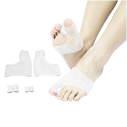 Jinpojun Hallux Valgus Zehenspreizer, Silikon Ballenzeh-Korrektor, Toe Corrector zur Schmerzlinderung bei Hallux Valgus, Hallux Valgus Korrektur Bandage mit Lüftungsöffnungen von Jinpojun