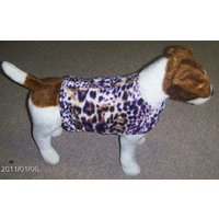 Hund Geschirr-Weste Mantel Lila Leopard Fleece von JinsK9Kreations