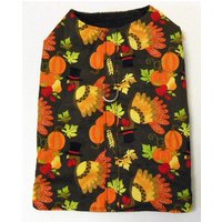 Thanksgiving-Hundegeschirr-Weste Kuscheliges Baumwollfleece, Verstellbare Passform von JinsK9Kreations