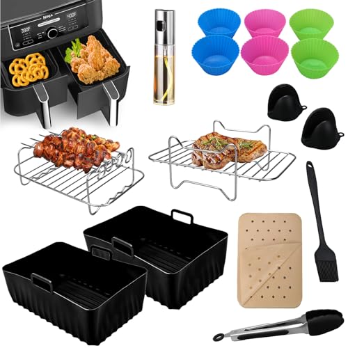 Heißluftfritteuse Zubehör Airfryer Zubehör Kompatibel mit Ninja Foodi Max Dual Zone AF400EU AF300EU 7.6L-9.5L Und anderen Dual Zone Air Fryer, BPA-frei, Ninja Air Fryer Accessories Heißluftfritteuse Zubehör Airfryer Zubehör Kompatibel mit Ninja Foodi Max Dual Zone AF400EU AF300EU 7.6L-9.5L Und anderen Dual Zone Air Fryer, BPA-frei, Ninja Air Fryer Accessories von JinsenTGG