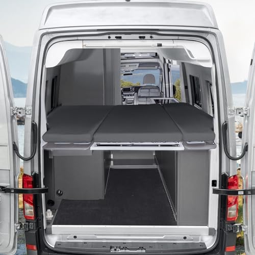 Wohnmobil Spannbettlaken Heckbett Hochbett Aufstelldach Ersatz für VW Grand California 600, Wohnmobil Schonbezug Faltbett Spannbettlaken für Camping Transporter, Grau von JinsenTGG