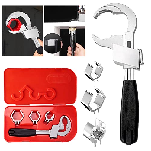 Universal Verstellbarer Doppelmaulschlüssel, Multifunctional Adjustable Double-Ended Wrench, Schraubenschlüssel für Reparatur von Wasserleitungen, Halbmondschlüssel-Sets, Sanitär Werkzeug von JinsenTGG