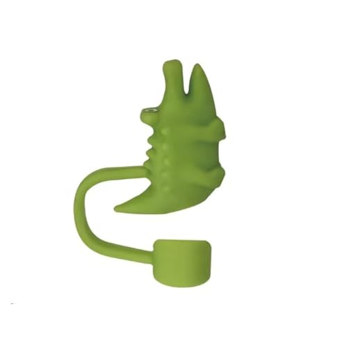 Krokodil-Strohabdeckung für Stanley Becher mit einem Fassungsvermögen von 10 und 850 ml, 10 mm Silikon-Trinkhalm-Abdeckungen für Stanley-Becher-Zubehör, Kappenstopper für wiederverwendbare Trinkhalme von Jinshining