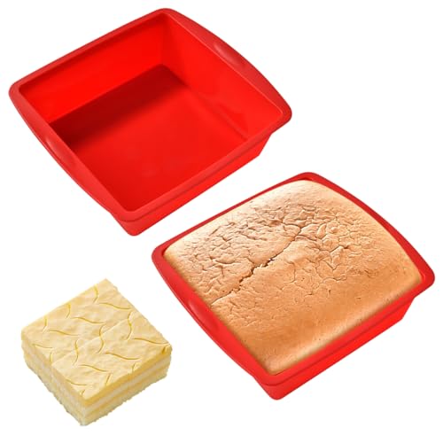 2 Stück Silikon Backform Eckig, Kuchen Kastenform Silikon Brotbackform 20 cm, 8 Zoll Silikonformen Backen, Silikone Kuchenform Eckig, Antihaft Silikonbackform für Brownies, Käsekuchen, Brote 2 Stück Silikon Backform Eckig, Kuchen Kastenform Silikon Brotbackform 20 cm, 8 Zoll Silikonformen Backen, Silikone Kuchenform Eckig, Antihaft Silikonbackform für Brownies, Käsekuchen, Brote von Jinsion