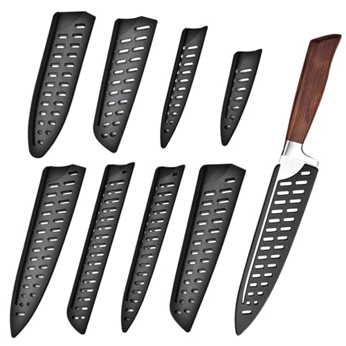 8 Stück Messerschutz, Klingenschutz in 8 Größen, Messerschutzhüllen, Schwarz Universal Messerschutzhülle, Küchenmesser Schutzhülle, Kunststoff Klingenschützer für Verwendung mit Vielen Messertypen 8 Stück Messerschutz, Klingenschutz in 8 Größen, Messerschutzhüllen, Schwarz Universal Messerschutzhülle, Küchenmesser Schutzhülle, Kunststoff Klingenschützer für Verwendung mit Vielen Messertypen von Jinsion