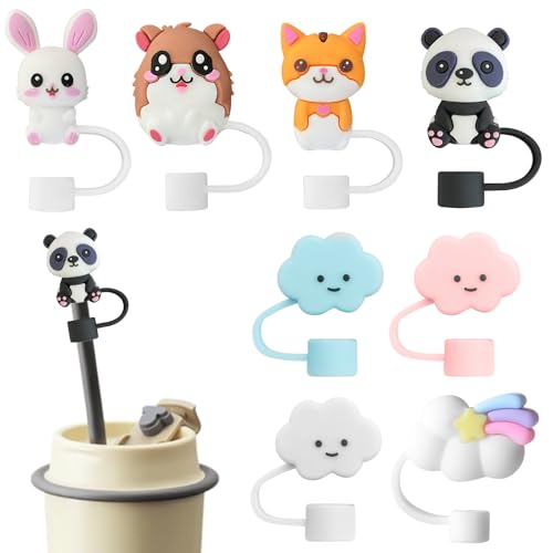 8 Stück Strohhalm Abdeckung für Stanley Cup,Silikon Strohhalm Abdeckung für 10 mm Strohhalme,Wiederverwendbare Staubdicht Strohhalm Zubehör,Straw Cover Tiere & Wolken Stroh Abdeckung Accessories 8 Stück Strohhalm Abdeckung für Stanley Cup,Silikon Strohhalm Abdeckung für 10 mm Strohhalme,Wiederverwendbare Staubdicht Strohhalm Zubehör,Straw Cover Tiere & Wolken Stroh Abdeckung Accessories von Jinsion